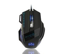 Lhome Gaming Mouse USB 7 RGB Wired Mouse Professional Wired Ergonomic Optical Mice with 6800 DPI Adjustable and Comfort Grip for PC, Laptop, Computer, Desktop, Windows etc