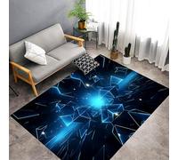 LHOMKCV Space Illusion Area Rug, 80x150cm, Technology 3D Space Throw Carpet for Boys Room Dorm Men Cave Living Room Bedroom Study Game Room, Easy Care Washable Fade Resistant Teens Room Decor Rugs