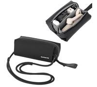 LHPHEIX All-in-One Carrying Bag for DJI Pocket 3/Osmo 360/Osmo Mobile 7P/Action 5 Pro/4/3/Insta360 x5 x4/Insta360 GO 3S, Portable Crossbody Bag,Waterproof Multi-Functional Travel Storage Case (Black)