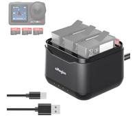 LHPHEIX OSMO 360/Action 6/5 Pro/4/3 Fast Charging Hub,for DJI OSMO Action 5 Pro,4,3, OSMO 360 Battery Charger Station,USB-C 5V 3A Portable Quick Charger with 3 SD Card Slots