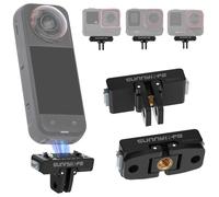 LHPHEIX Quick Release Mount Adapter for Insta360 X4 Air/X5/Ace Pro 2/Ace Pro/Ace Accessories,Dual Interface Foldable Magnetic Mount for Mini Tripod, Car Mount, Neck Mount, etc.