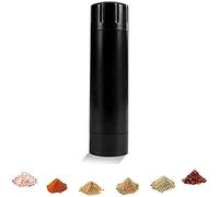 LHPSNGY 2021 New Upgrade Pepper Cannon,Salt and Pepper Grinder Adjustable Coarse and Fine,Refillable Black Manual Grinder Spice Grinder Ceramic Blade,Fine Grinding Plastic Frosted Bottle Body