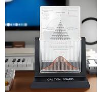 LHQYA 12 * 17cm Galton Board, Normal Distribution Mathematical Model, Probability Teaching Demonstration with Red Curve, for Genetics, Finance, Manufacturing, and Sports
