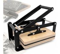 LHQYA 38 * 38cm Manual Flat Press Printmaking Machine, Printmaking Etching Machine, Adjustable Height, Precise Pressure, For Woodblock, Relief Printing, Decorative Display