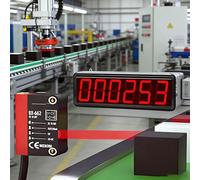 LHQYA 6-Digit Display Conveyor Counter, Conveyor Belt Digital Counter with Power-off Memory Function, 30-300mm Detection Distance, 2 Installation Methods: Hanging/wall-mounted