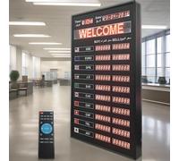 LHQYA Exchange Rate Display Board, 10 Countries World Exchange Rate Clock, 25 * 35mm Digital Size, Remote Control and Timer Update, for Financial Institutions and Stock Markets