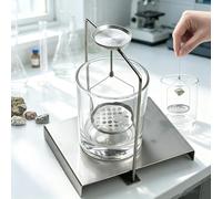 LHQYA Lab Density Determination Kit, Stainless Steel Hydrostatic Weighing Specific Gravity Frame, Non-destructive Testing, For Solid And Liquid Samples
