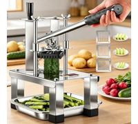 LHQYA Stainless Steel Vegetable Chopper, Commercial Vegetable Fruit Chopper With 7/10/14mm 420 Carbon Steel Blades(optional), Cut 200 Jin In 1 Hour, For Potato, Carrot