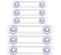 LHQYKHOZ 6 Pcs Baby Child Safety Locks Transparent Child Safety Cupboard Door Lock Multi-Purpose Latches Mini Multifunction Latch for Kitchen Cabinets Drawers Ovens Refrigerators