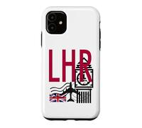 LHR AIRPORT CODE BAGGAGE TAG LONDON HEATHROW ENGLAND UK Case for iPhone 11