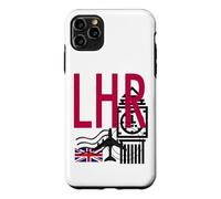 LHR AIRPORT CODE BAGGAGE TAG LONDON HEATHROW ENGLAND UK Case for iPhone 11 Pro Max