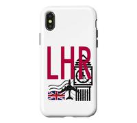 LHR AIRPORT CODE BAGGAGE TAG LONDON HEATHROW ENGLAND UK Case for iPhone X/XS