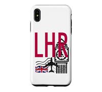 LHR AIRPORT CODE BAGGAGE TAG LONDON HEATHROW ENGLAND UK Case for iPhone XS Max