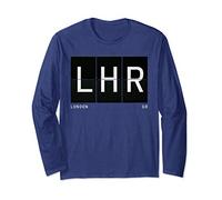 LHR London GB Great Britain UK Retro Travel Airport Code Long Sleeve T-Shirt