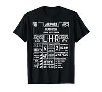 LHR London Heathrow Airport Stats Avgeek Aviation T-Shirt