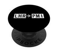 LHR PMI Flight Route London to Mallorca Air Codes PopSockets Adhesive PopGrip