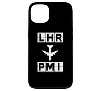 LHR to PMI Airplane Route London Mallorca Case for iPhone 13