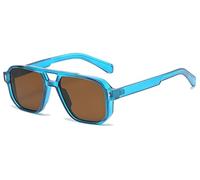 LHSDMOAT Vintage Pilot 70s Square Men Women Sunglasses, Double Bridge UV400 Tinted Lens Sunglasses for Driving, Sports, and Travel