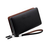 LHSJYG Clutch Bag Men Clutch Bag Large Capacity Wallet Cell Phone Pocket Passcard Multifunction(Black)