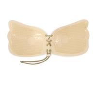 LHSJYG Invisible Bra Seamless Self Adhesive Bra Strapless Push Up Wireless Stick On Sexy Lingerie Invisible Silicone for Women Girl(Khaki A,B)