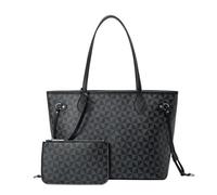 LHSJYG Pearl Clutch Bag Large Capacity Windmill Pattern Tote Bag Mother Daughter Set Single Shoulder Handbag Fashionable Of The Season Soft(Black)