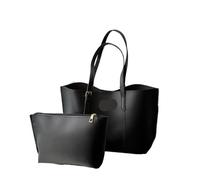 LHSJYG Pearl Clutch Bag Women's Bag Large Capacity Soft Leather Tote Bags Casual Versatile Single Shoulder Handbag Mommy Handbags Autumn And Winter(Black)