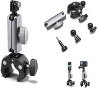 LHSUNITE Sports Camera Ride Mount for Insta-360 X5 X4 X3 X2/GO 3S/GO 3/Gopro Hero 13 12 11 10 9 8/DJI Osmo Pocket 3/2/Action 5/4/3/2.camera handlebar mount for bike and motorbike