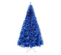 LHTCCSHL Artificial Christmas Tree, Xmas Pine Tree with Metal Stand, Outdoor Indoor Large Christmas Tree Holiday Decor for Office Shop(Royal Blue,2.1m/7ft)