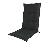 LHTCCSHL High Back Garden Chair Cushion, Adirondack Chair Cushions, Thin Waterproof Handmade Cotton Filling Seating Cushion with Ties for Patio Garden Home Office (Color : Black)
