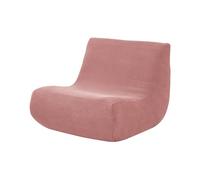 LHTCCSHL Lazy Floor Sofa Cover, Single Seated Lazy Sofa Cover, Fireside Chair Bean Bag Couch Cover, Stretch Armless Floor Sofa Couch Cover for Living Room and Bedroom(Pink)