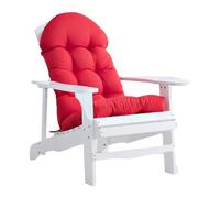 LHTCCSHL Patio Chair Cushion for Adirondack, High Back Tufted Rocking Chair Cushion, Waterproof & Uv-Resistant Seat Pads for Patio Lawn Furniture (Color : Red)