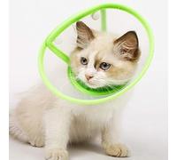 LHtechnology Pet Collar Cat Dog Recovery Collar Adjustable Cat Dog Cone ECollar with Soft Edge Plastic Cone Elizabethan Collar for Cats Dogs and Rabbits (M, Green)