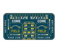 LHTHT 900x 400mm Craps Table Mat, Non-Slip Rubber Casino Games Dice Mat, Mini Craps Dice Poker Table Mat for Home Game Casino Poker Nights Fundraisers Gatherings