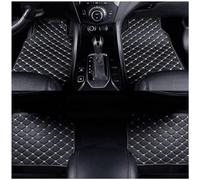 Lhuayeu 4 Piece Leather Car Floor Mats for Maserati Ghibli 2014-2024 SQ4, Custom Automotive Front Rear Row Carpet Set Waterproof NonSlip Accessories, Black white
