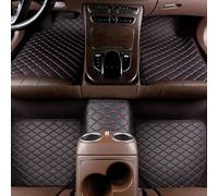 Lhuayeu 5 Piece Leather Car Floor Mats for Ford C-MAX 2010-2015, Custom Automotive Front Rear Row Carpet Set Waterproof NonSlip Accessories, C Black Red
