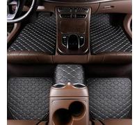 Lhuayeu 5 Piece Leather Car Floor Mats for Kia Niro 2017-2022 2023 E-Niro EV, Custom Automotive Front Rear Row Carpet Set Waterproof NonSlip Accessories, B Black White
