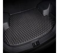Lhuayeu Car Single Leather Trunk Mat for Hyundai ix20 2010-2019, Trunk Mat Single Piece Waterproof Wear-Resistant Auto Rear Cargo Liner Accessories,B Black White