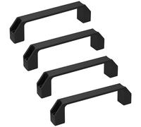 LHUIDDH 4 PCS Rectangular Plastic Handles - Black Nylon Pull Handle for Drawers, Luggage, Machinery, and Garage Equipment (4, 180mm)