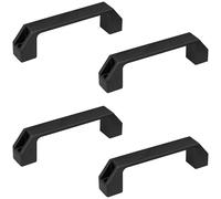 LHUIDDH 4 PCS Rectangular Plastic Handles - Black Nylon Pull Handle for Drawers, Luggage, Machinery, and Garage Equipment (4, 150mm)