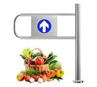 LHUITUI Entrance Swing Gate, Access Automatic Swing Gate, Push-In Only Exit Device, One-Way Traffic, Built-In Spring, For Supermarket, Library, Scenic Store 100×100cm-right