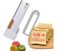 LHUITUI Portable Coffee Latte Art Printer, Handheld Food Printpen, Handheld Food Decorating Printer, Diy Custom Text, 500mah Power, Type-C Charging Port Machine-brown+blackinkcartridge+auxiliaryruler