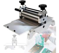 LHUITUI Professional Engraving Press Machine, Manual Flat Engraving Press, Desktop Manual Etching Press, No Electricity Required, Even Pressure, 31x17cm Panel, For Paper Woodblock Lino Printing