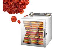 LHUITUI Stainless Steel Food Dehydrator, Stainless Steel Dehydrator, Large Fruit Dehydrator, 360° Three-Dimensional Circulation, Removable For Cleaning, For Drying Fish Vegetables Meat Jerky Herb 12层