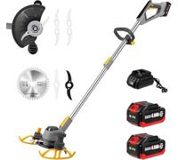 LHUITUI Weed Wacker Cordless & Edger, Electric Weed Wacker Cordless, Lightweight String Trimmer, Retractable Handle, 11000rpm, 2000W, For Lawn Care And Yard Work 21A
