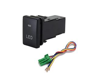 LHVHPKUKAN 1PC Car Orange Light BSM DRL LED Parking Radar Steering Wheel Power Fog Lights Switch Button Fit For Suzuki Jimny 2019 2020 2021(LED)