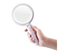LHWCCPIT Rechargeable Magnifying Glass with 20 LED Light, 30X Handheld Large Magnifying Glass Light with 3 Modes, Illuminated Lighted Magnifier for Seniors Reading, Inspection, Coins, Jewelry