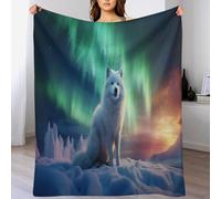 LHXLHXX Arctic Fox Blanket Ultra-soft Micro Fleece Throw Soft And Warm Blankets Flannel Throws for Sofas, Armchair, Couch And Bed 150×200cm