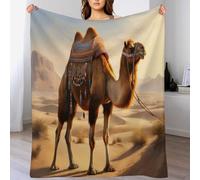 LHXLHXX Camel Super Soft Throw Blanket Throw for Sofa Couch Bed Flannel Machine Washable Nap Blankets Bed Spread 150×200cm