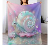 LHXLHXX Cute Snail Blanket Soft Cozy Blankets Throw Couch Bed Print Couch And House Decor Throws for Sofa for Kids Boys Girls, 140×180cm