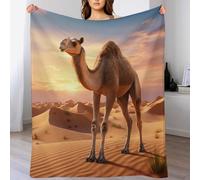 LHXLHXX Fleece Blanket Camel Throw for Sofa & Bed, Plush Cozy Fuzzy Throws, Super Soft And Warm Fluffy Blanket for All Seasons, 140×180cm